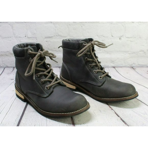 Kodiak Jaya Black Leather Lace Up Waterproof Slip Resistant Ankle Boots Size 7.5 - Picture 3 of 9